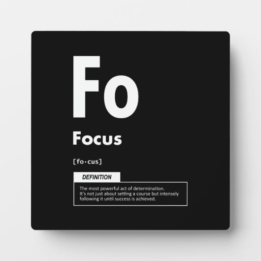 FOCUS - Erfolgsfaktor - Motivierend Fotoplatte (Vorderseite)