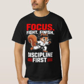 Focus Fight Finish funny squirrel Martial Tee (Vorderseite)