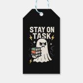 Focus Ghost - Halloween Back to School Design" Geschenkanhänger (Rückseite)