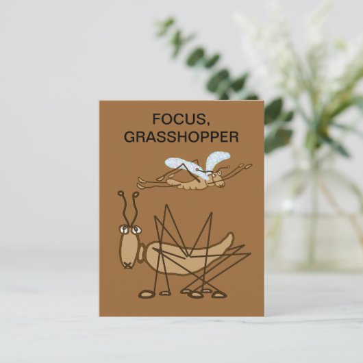 FOCUS GRASSHOPPER POSTKARTE (Stehend Vorderseite)