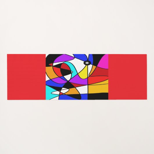 Focus - kühne farbenfrohe abstrakte Design Yoga Ma Yogamatte (Rückseite (Horizontal))