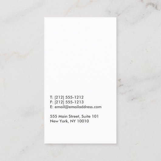 FOCUS LOGO IV für die FOTOGRAFISCHE Visitenkarte (Rückseite)