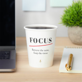 FOCUS Minimalist Motivational  — Clean Mode Pappbecher