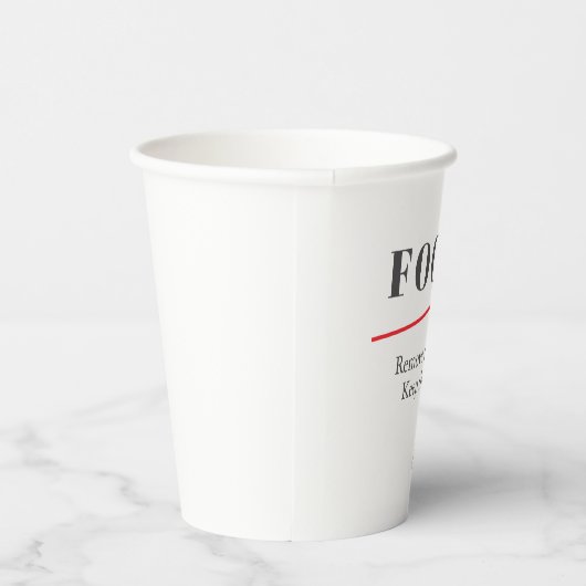 FOCUS Minimalist Motivational — Clean Mode Pappbecher (Rechts)