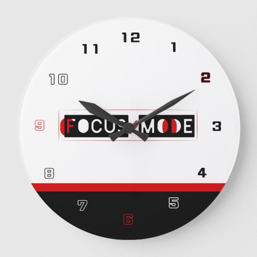 Focus Mode Große Wanduhr (Vorderseite)