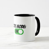 "Focus Mode ON" Funny Coffee Tasse (VorderseiteRechts)
