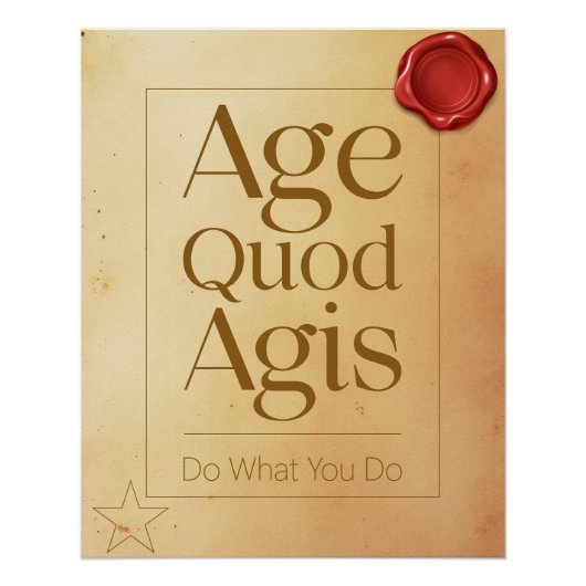 Focus Motivational Quote - Latin Poster Art (Vorderseite)