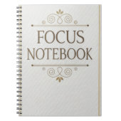 Focus Notebook - Elegantes Serif-Design Notizblock (Vorderseite)