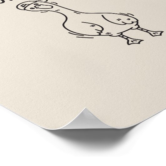 Focus on pooping goose poster (Ecke)