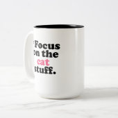 Focus on the Cat Stuff Kitty Lover Zweifarbige Tasse (Vorderseite Links)