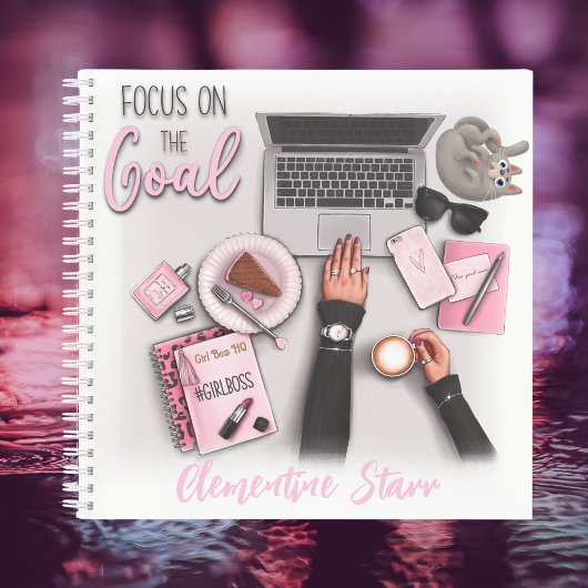 "Focus on the Goal" Girl Boss HQ Planer Notebook Notizblock