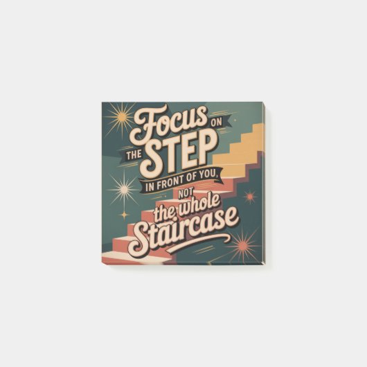 Focus On The Step In Front Of You Post-it Klebezettel (Vorderseite)