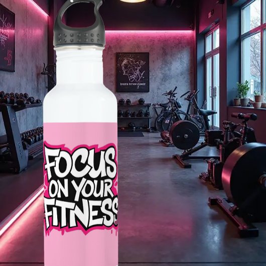 Focus on Your Fitness Exercise Edelstahlflasche