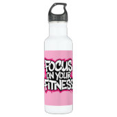 Focus on Your Fitness Exercise Edelstahlflasche (Vorderseite)