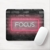 FOCUS Pink Neon Sign Mouse Pad Mousepad (Mit Mouse)