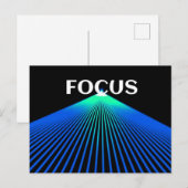 FOCUS-Postkarte mit grünen und blauen Lasern Postkarte (Vorne/Hinten)