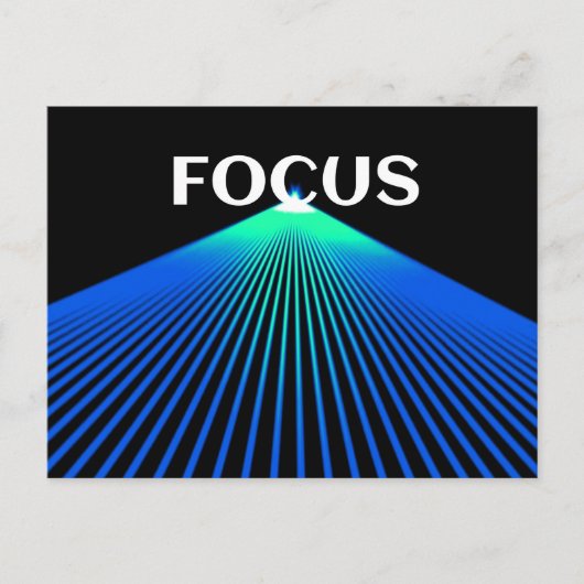 FOCUS-Postkarte mit grünen und blauen Lasern Postkarte (Vorderseite)