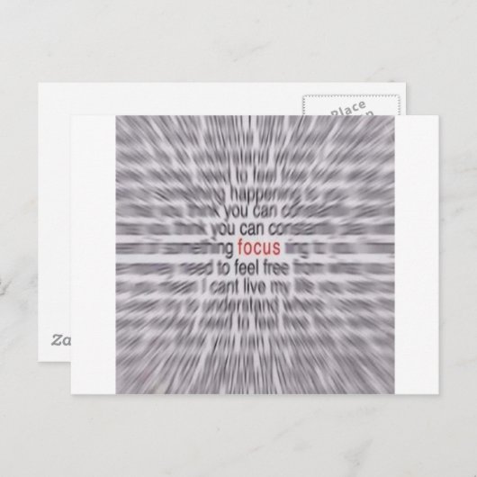 "FOCUS"-SWAY POSTKARTE (Vorne/Hinten)