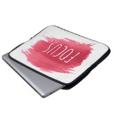 FOCUS-Text in roter Farbe Laptopschutzhülle (Vorne Knopf)