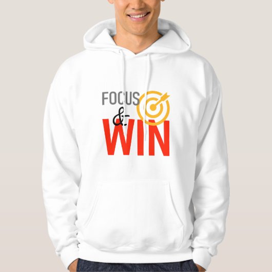 Focus & Win Hoodie – Motivational Success Mindset  (Vorderseite)