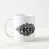 FOCUS – Word Cloud Motivational Design Kaffeetasse (Links)