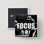 FOCUS - Workout für Frauen Motivierend Button (Vorne & Hinten)