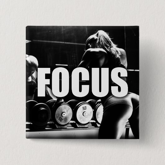 FOCUS - Workout für Frauen Motivierend Button (Vorderseite)