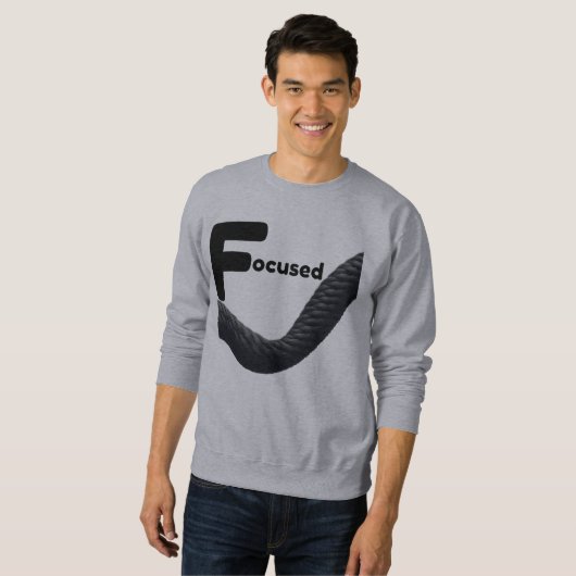 Focused Mindset Rope Graphic – Bold Black  Sweatshirt (Vorne ganz)
