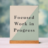 Focused Work Do Not Disturb Quiet Space Available Acrylschild (Neutral)