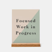 Focused Work Do Not Disturb Quiet Space Available Acrylschild (Vorderseite)