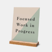 Focused Work Do Not Disturb Quiet Space Available Acrylschild (Winkel)