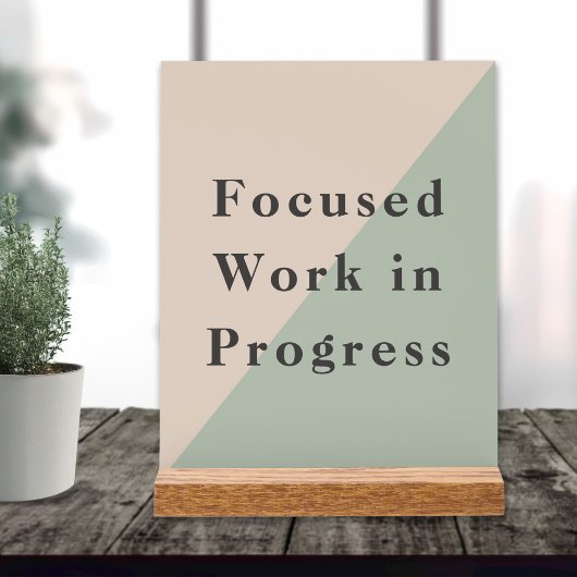 Focused Work Do Not Disturb Quiet Space Available Acrylschild