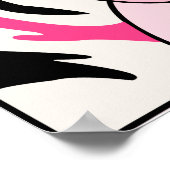 Foebe's Zebra (schwarz/rosa) Poster Print (Ecke)