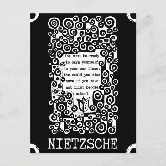 FOENIX inspirierendes Zitat von Nietzsche Postkarte (Vorderseite)