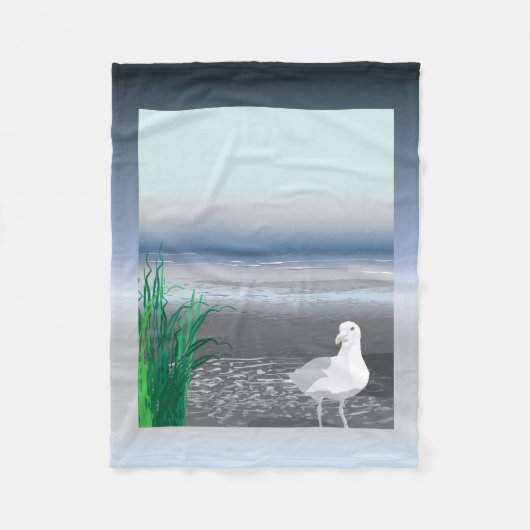 Fog Bank Seagull Fleecedecke (Vorderseite)