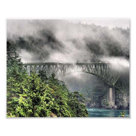 Fog Bridge One Fotodruck (Vorne)