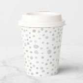 Fog Confetti Wasserfarben Dots Paper Cup Pappbecher (Rückseite)