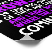 Fog - Fibro Survivor Fun Fibromyalgie Bewusstsein Poster (Ecke)