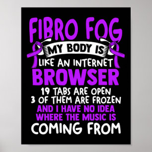 Fog - Fibro Survivor Fun Fibromyalgie Bewusstsein Poster