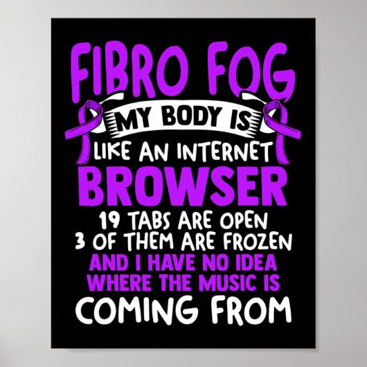 Fog - Fibro Survivor Fun Fibromyalgie Bewusstsein Poster (Vorne)