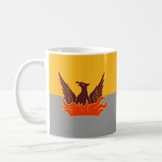 Fog & Gold Flag Vieles - Gold Top & Fog Top Kaffeetasse (Links)