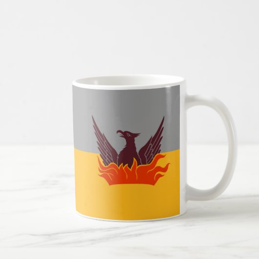Fog & Gold Flag Vieles - Gold Top & Fog Top Kaffeetasse (Rechts)