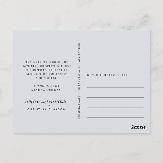 Fog Gray Collage | Hochzeitsszenario Foto Vielen D Postkarte (Rückseite)