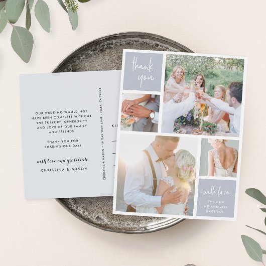 Fog Gray Collage | Hochzeitsszenario Foto Vielen D Postkarte