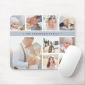Fog Gray Stripe FotoCollage Mousepad (Mit Mouse)