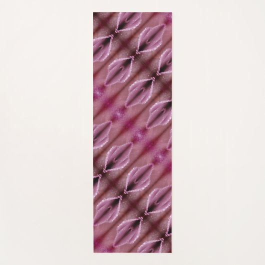 Fog x Pinkey Rose Ikat 9 Yogamatte (Vorderseite)