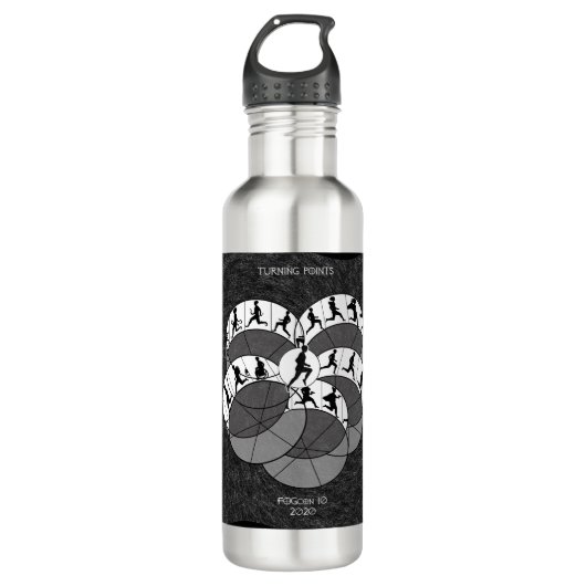 FOGcon10 Drehpunkte Wasserflasche Edelstahlflasche (Vorderseite)