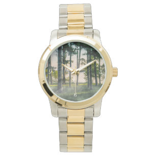 Foggie Bäume am Tisch Armbanduhr
