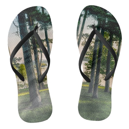 Foggie Bäume am Tisch Badesandalen (Fußbett)