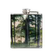 Foggie Bäume am Tisch Flachmann (Rückseite)